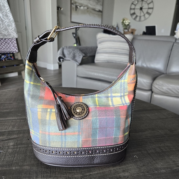 Dooney & Bourke Ladybug Madras Bucket Bag, NWOT - Picture 1 of 15